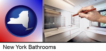 modern bathroom design in New York, NY