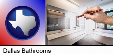 modern bathroom design in Dallas, TX