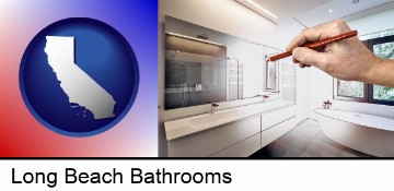 modern bathroom design in Long Beach, CA