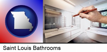 modern bathroom design in Saint Louis, MO