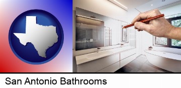 modern bathroom design in San Antonio, TX